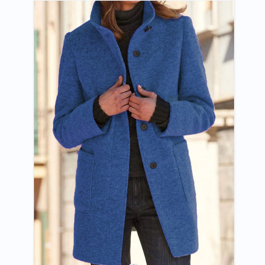 Vintora™ – Veste d'hiver rétro pour femmes avec boutons et col montant