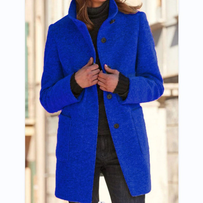 Vintora™ – Veste d'hiver rétro pour femmes avec boutons et col montant
