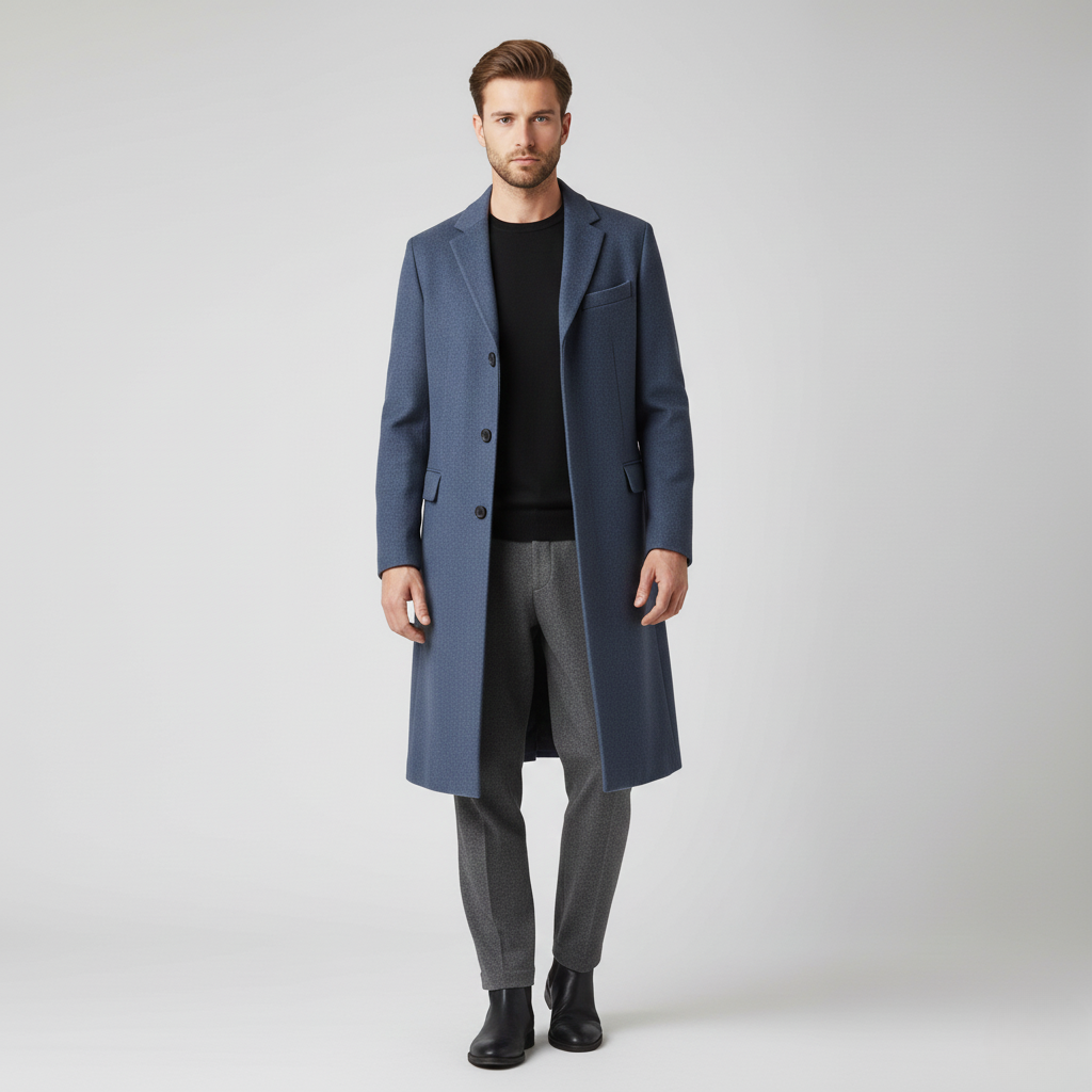 Pardessus Long Structuré pour Homme