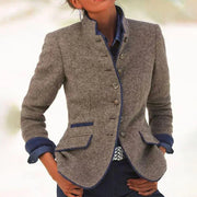 Valeria | Cardigan Élégant Avec Col Haut, Parfait Pour Un Look Chic Et Chaud
