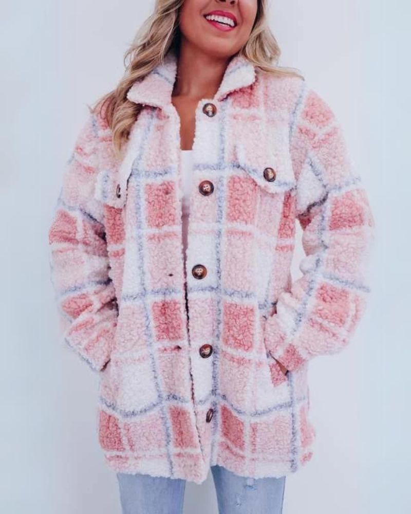 ELINARA - Veste en Fleece à Carreaux