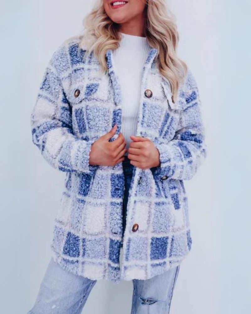 ELINARA - Veste en Fleece à Carreaux