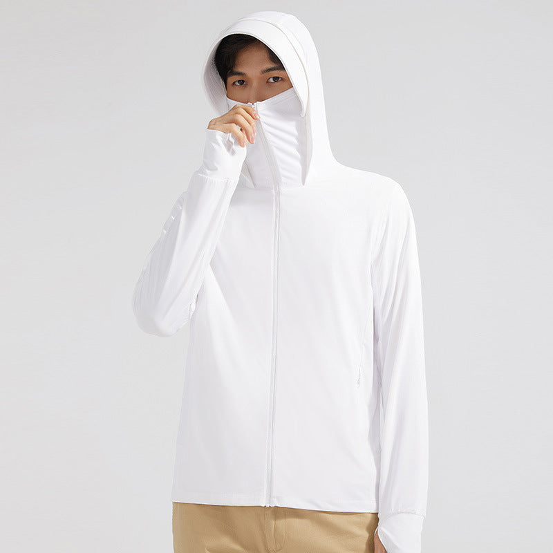 Veste à Capuche avec Protection Faciale Détachable – Parfaite pour l'Été