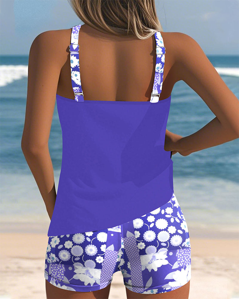 Maëlle | Tankini sportif avec imprimé floral
