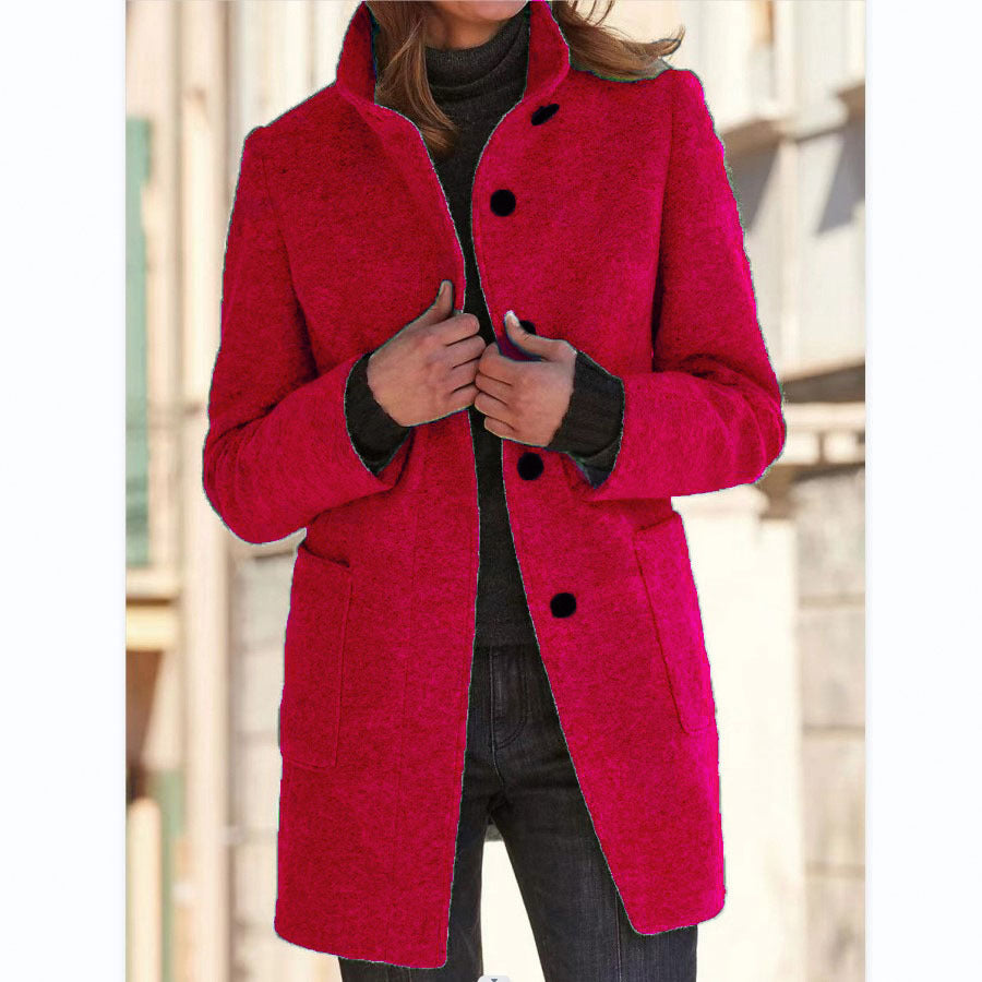 Vintora™ – Veste d'hiver rétro pour femmes avec boutons et col montant