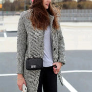 Audrey Élégant Manteau Midi-Langer pour un Look Stylé
