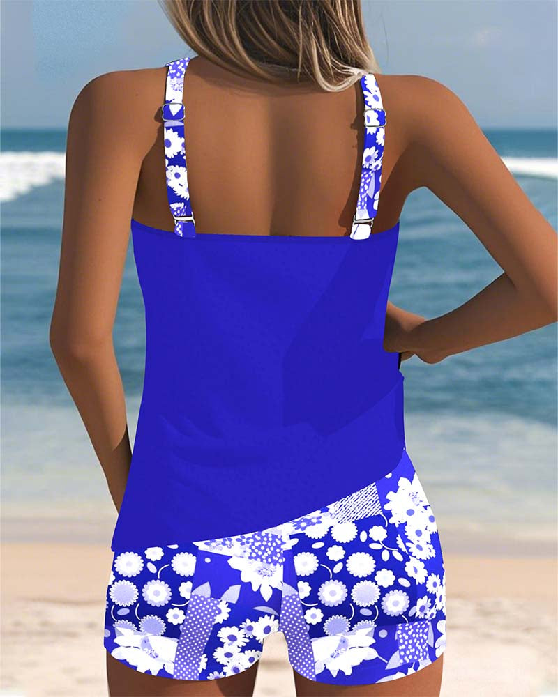 Maëlle | Tankini sportif avec imprimé floral