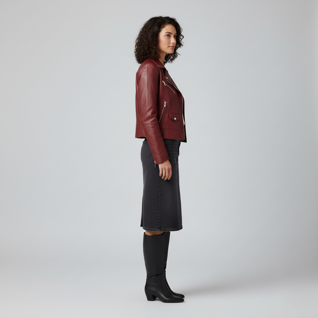 Veste en Simili-Cuir pour Femme