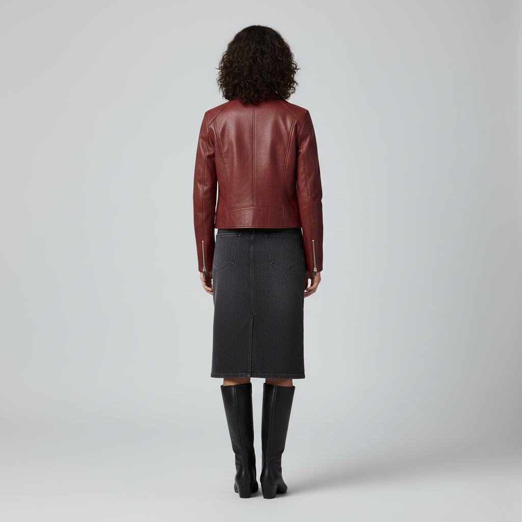 Veste en Simili-Cuir pour Femme