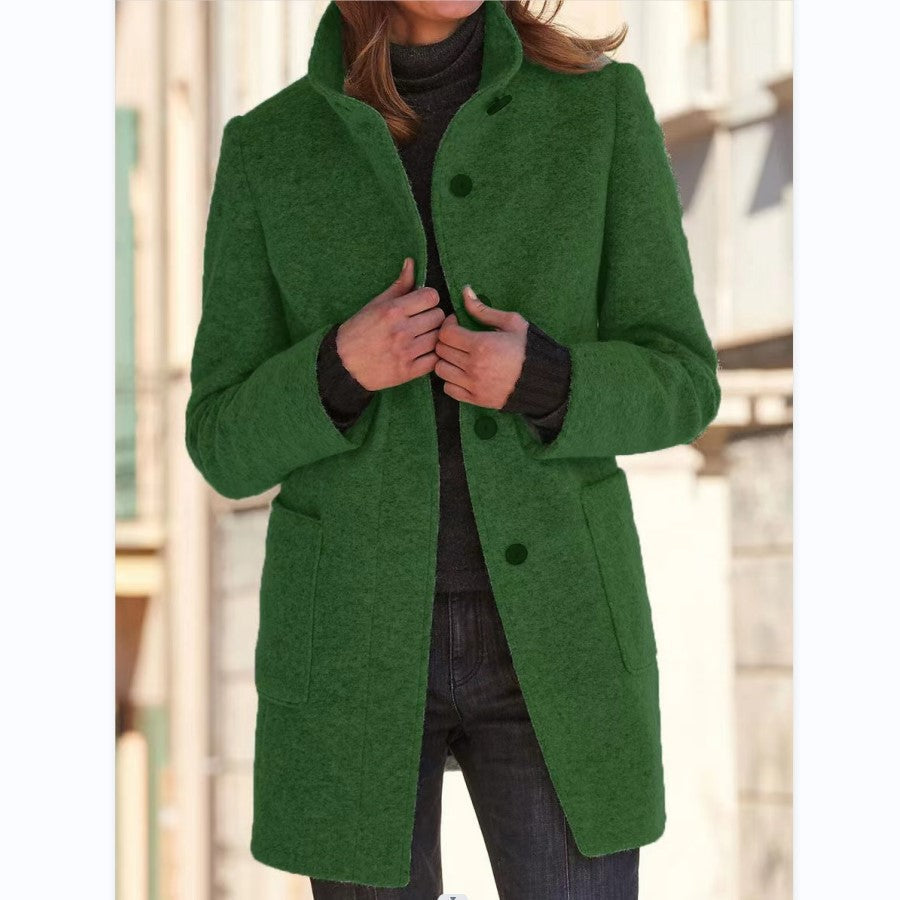 Vintora™ – Veste d'hiver rétro pour femmes avec boutons et col montant