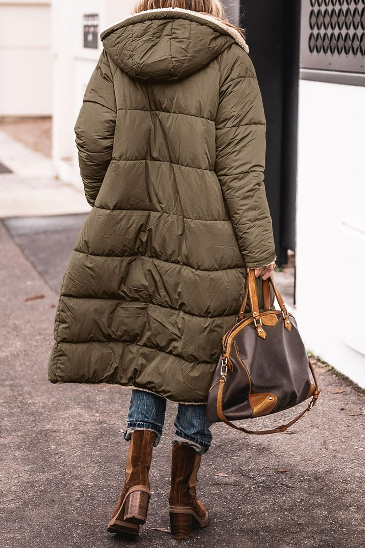 Johna – Manteau Sherpa réversible luxueux