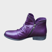 Esme – Bottes en cuir décontractées avec fermeture éclair