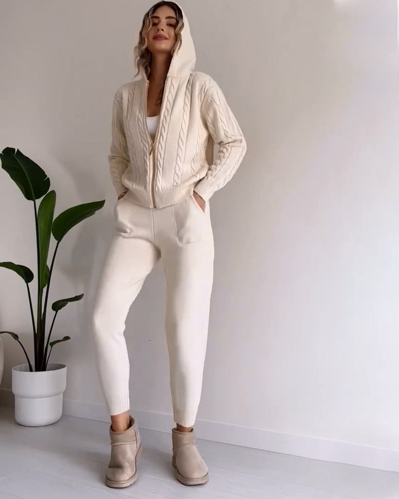 Ania - Ensemble décontracté en jacquard à torsion