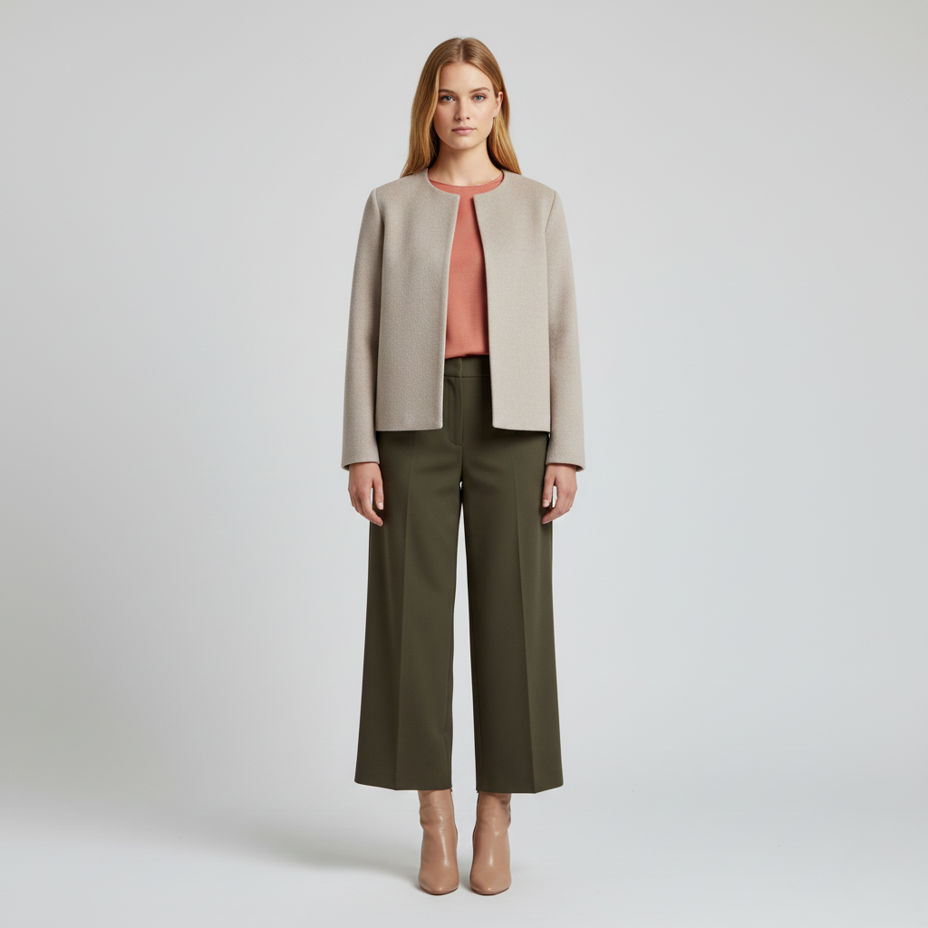 Veste Sans Col pour Femme