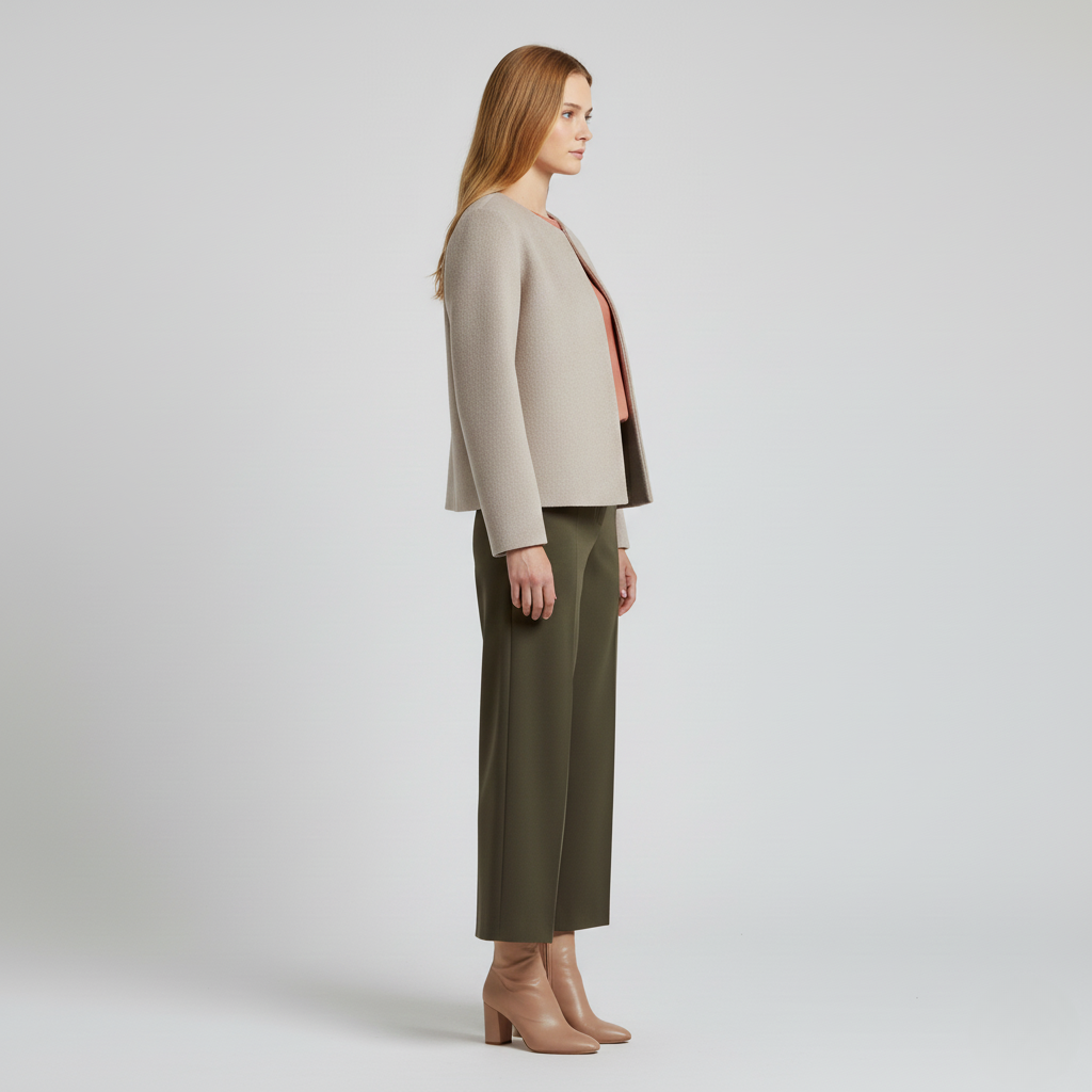 Veste Sans Col pour Femme