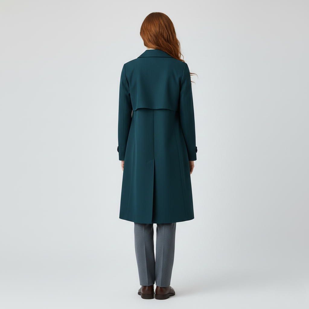 Manteau Long Boutonné pour Femme