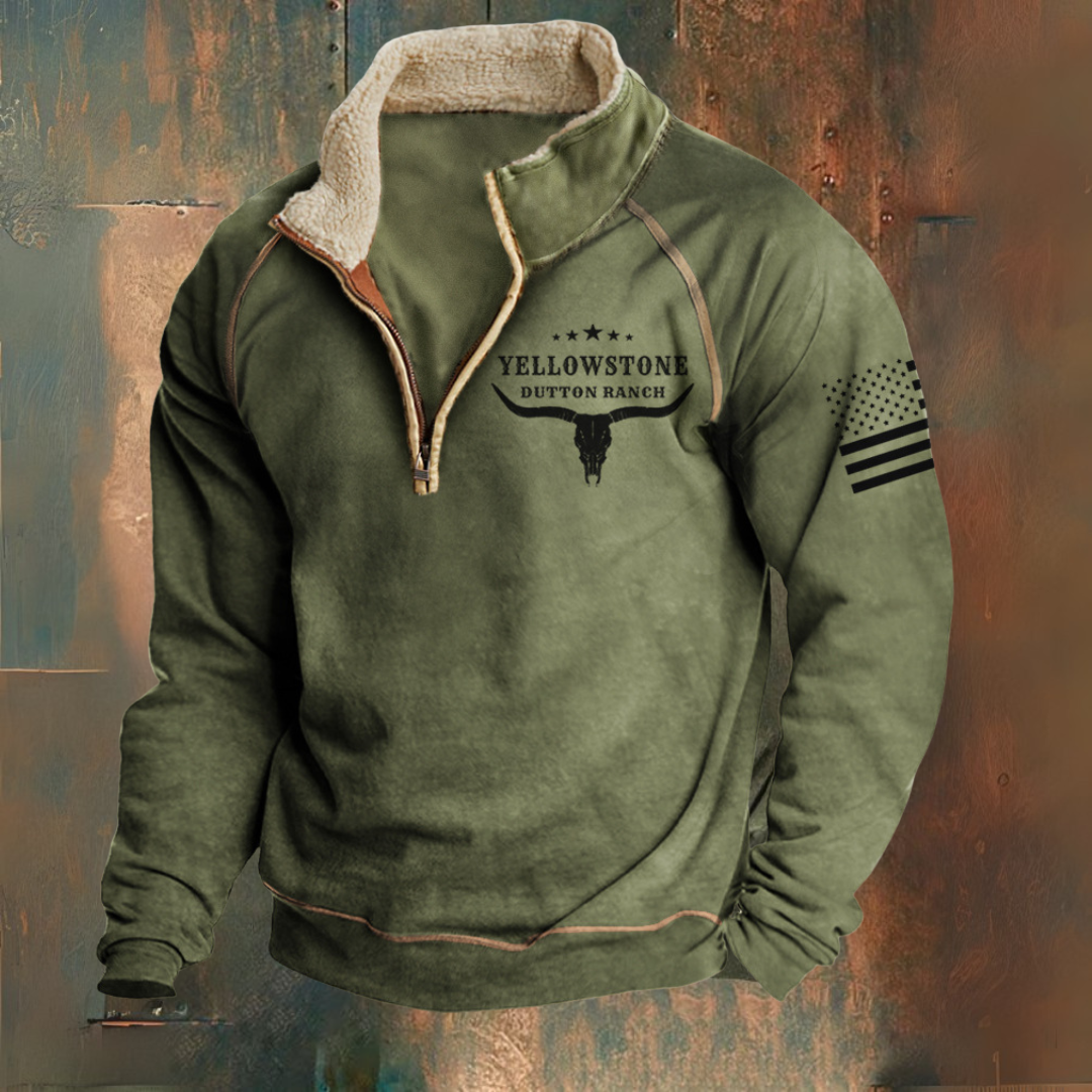 Pull vintage avec fermeture éclair