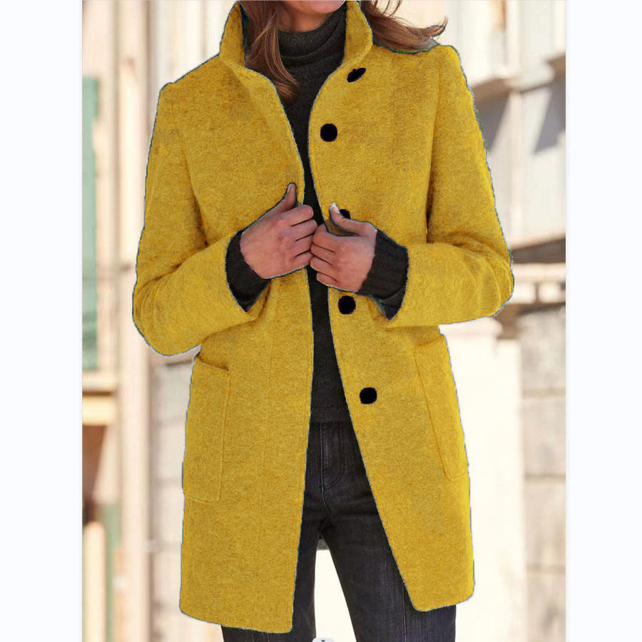 Vintora™ – Veste d'hiver rétro pour femmes avec boutons et col montant