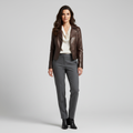 Veste Simili-Cuir Motard pour Femme