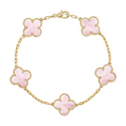 BRACELET FEUILLE DE TREFLE | OR ROSE