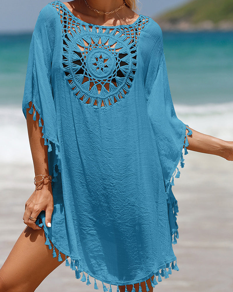 Poncho de Plage à Franges