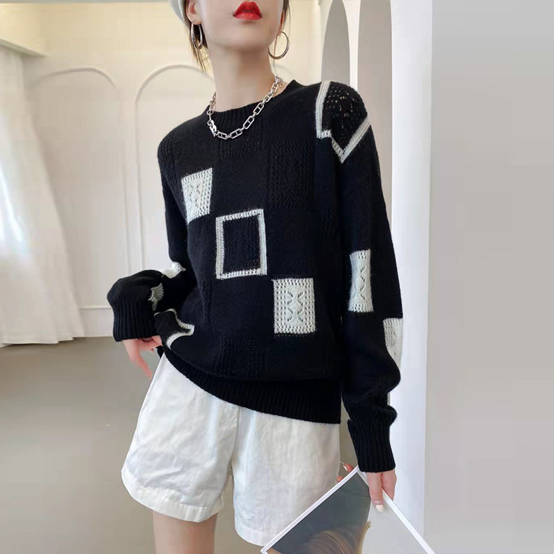 Emma - Pull en bloc confortable géométrique
