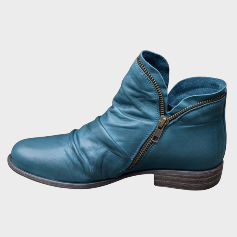 Esme – Bottes en cuir décontractées avec fermeture éclair