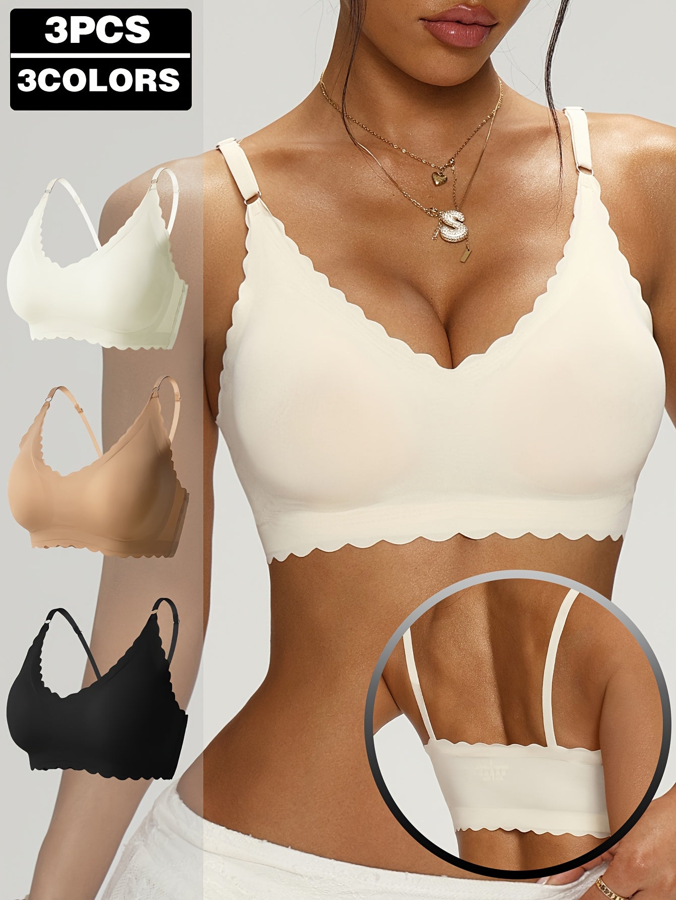 Ensemble de 3 Soutiens-Gorge Haut Confort