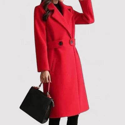 Clara - Manteau en laine avec ceinture