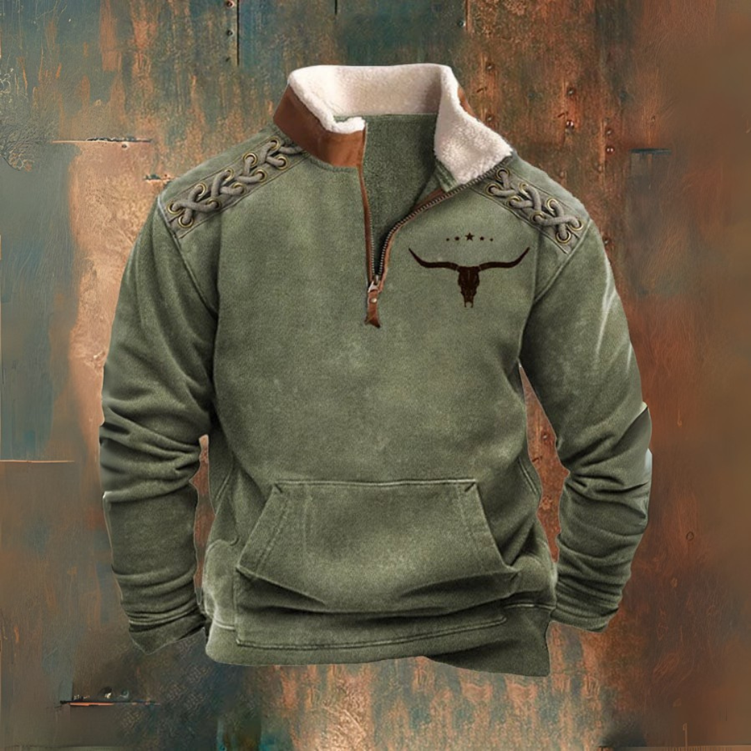 Pull Vintage avec Fermeture Éclair