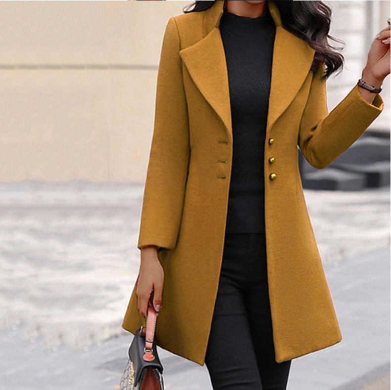 Veste cintrée pour femmes en laine italienne de haute qualité avec poches latérales | Idéale pour l'automne et l'hiver