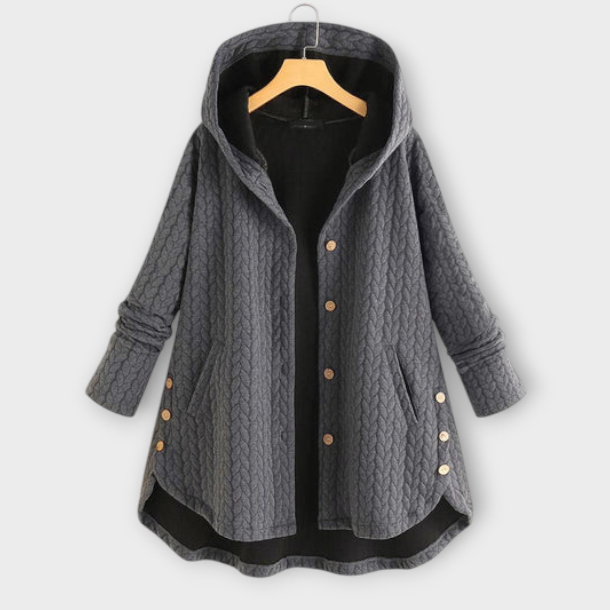 Leslie - Veste à Boutons Chaude