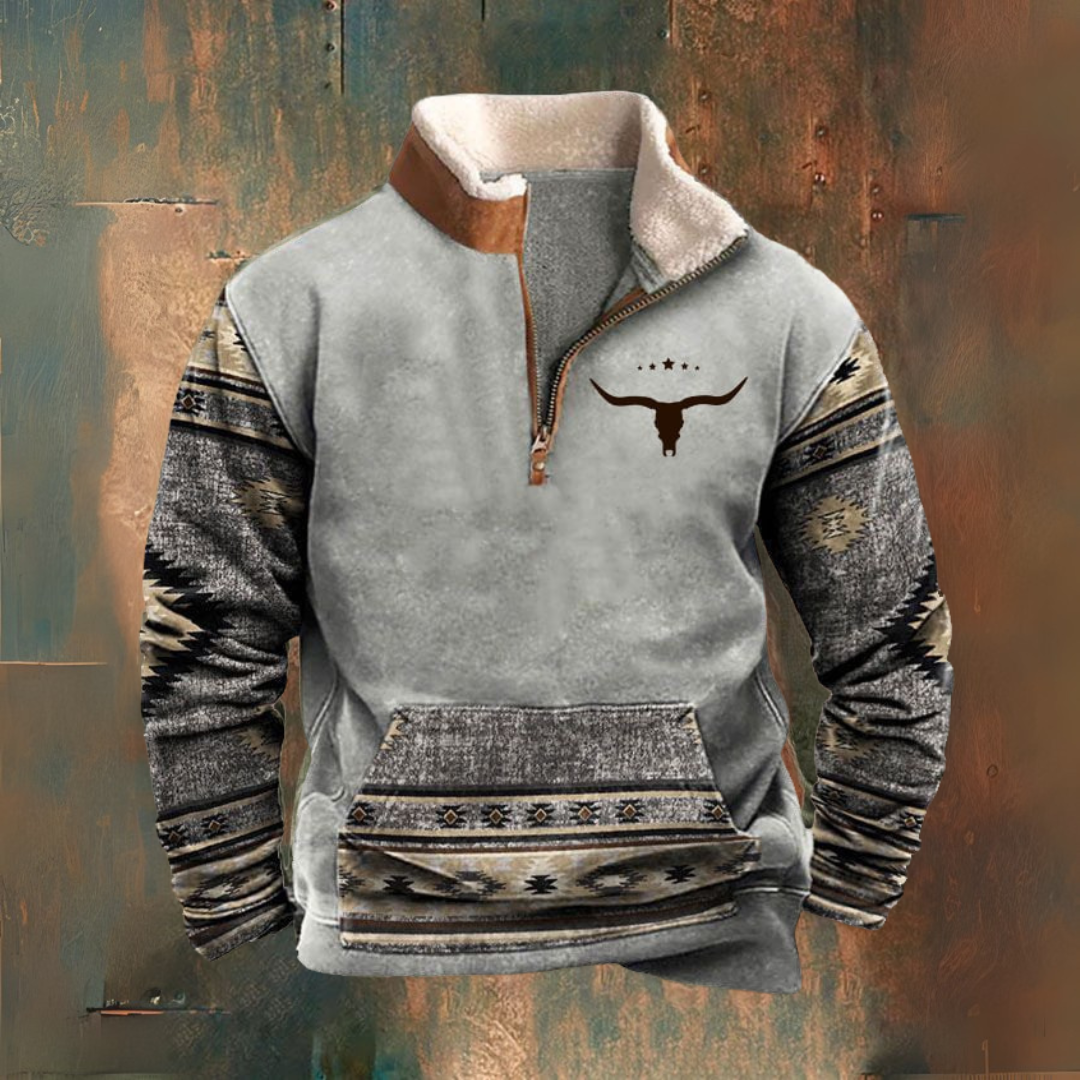 Pull Vintage avec Fermeture Éclair