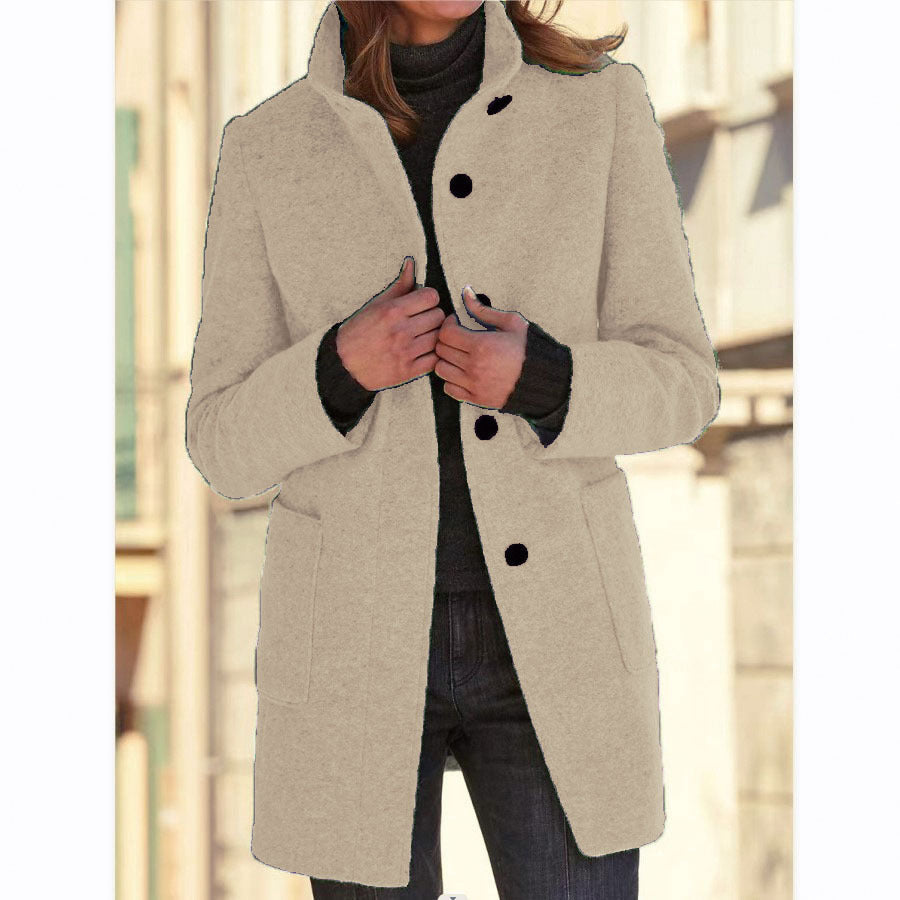 Vintora™ – Veste d'hiver rétro pour femmes avec boutons et col montant