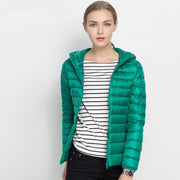 Veste légère en duvet Femme Courte Capuche Super Légère - Idéale pour tous les jours