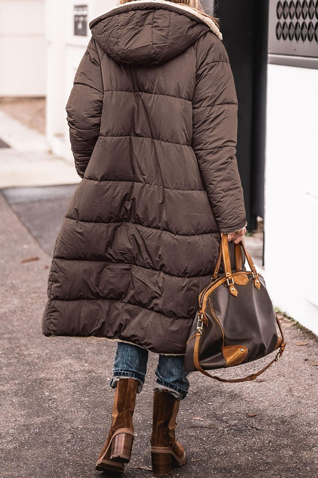 Johna – Manteau Sherpa réversible luxueux
