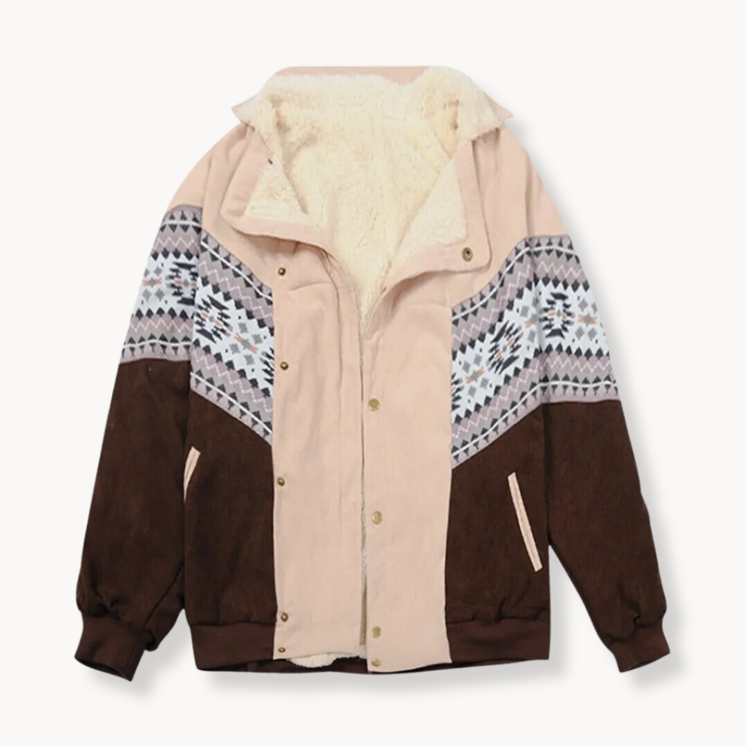 Veste à motif aztèque avec coupe ouverte et manches longues | Idéale pour le printemps, l'été, l'automne et l'hiver