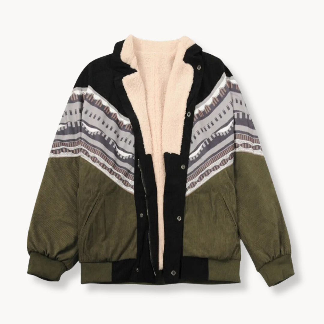 Veste à motif aztèque avec coupe ouverte et manches longues | Idéale pour le printemps, l'été, l'automne et l'hiver