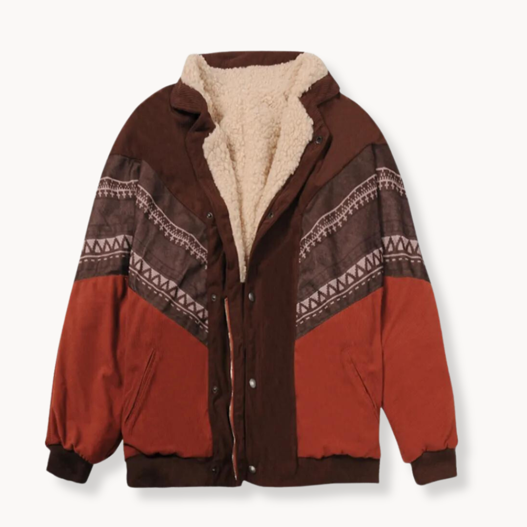Veste à motif aztèque avec coupe ouverte et manches longues | Idéale pour le printemps, l'été, l'automne et l'hiver