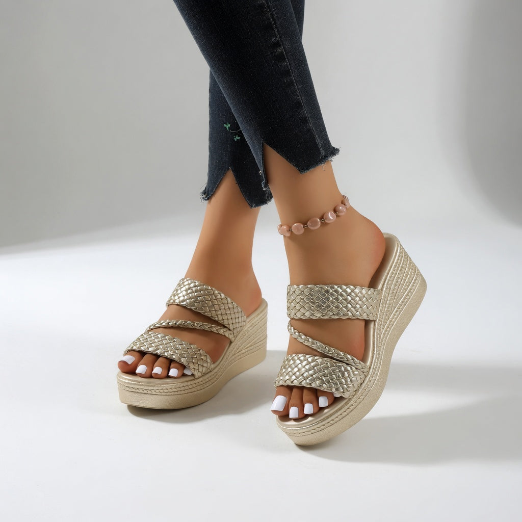 TRESSELINE | Mules tressées élégantes pour des journées d'été légères