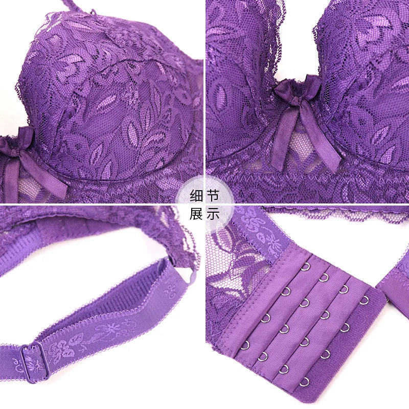 THARAH VIOLETTA – Bralette en dentelle avec armatures et broderie