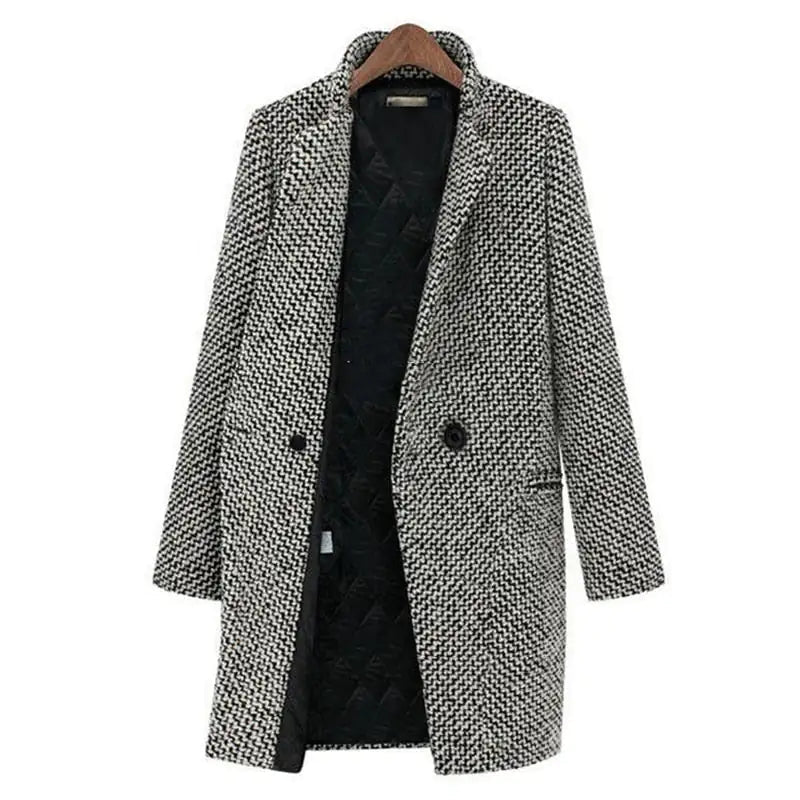 Audrey Élégant Manteau Midi-Langer pour un Look Stylé