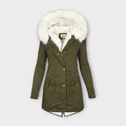 Ivara - Veste d'hiver imperméable et doublée en fourrure
