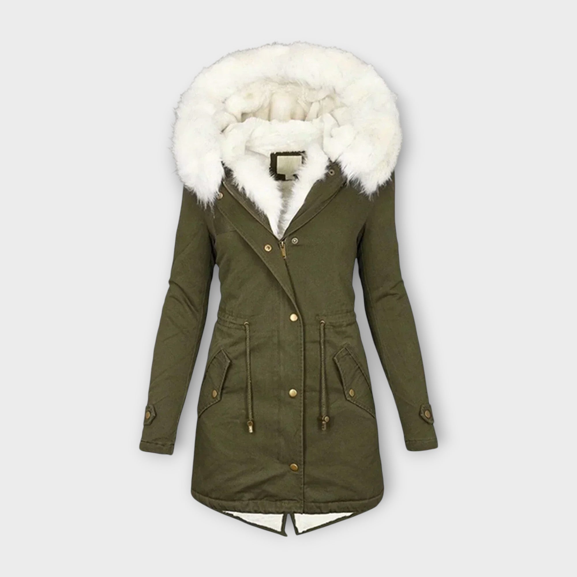 Ivara - Veste d'hiver imperméable et doublée en fourrure