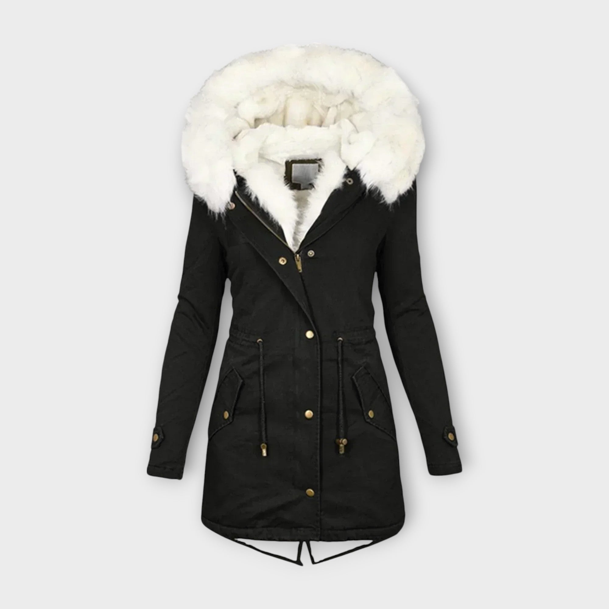 Ivara - Veste d'hiver imperméable et doublée en fourrure