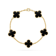 BRACELET FEUILLE DE TRÈFLE | ONYX