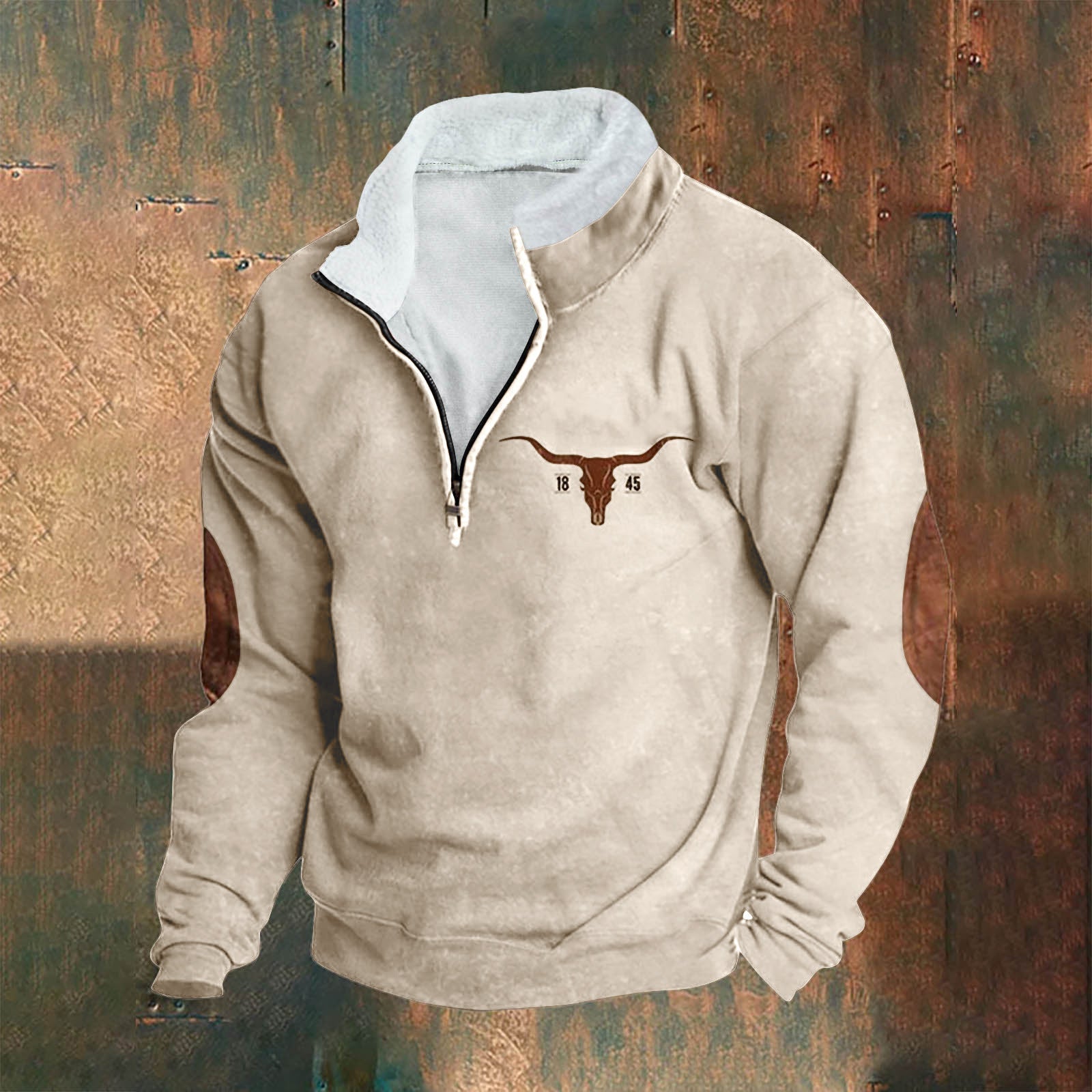 Pull Vintage avec Fermeture Éclair