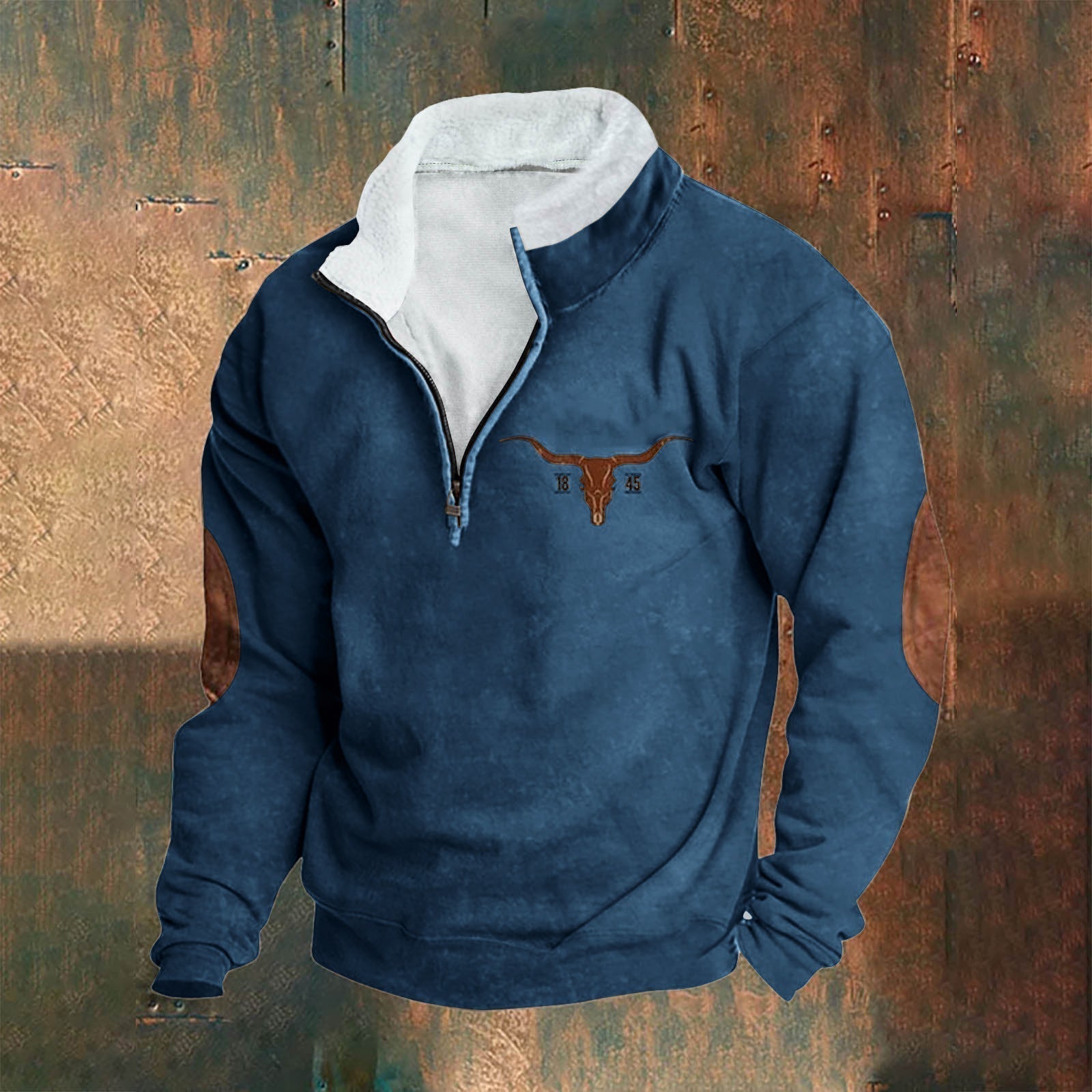 Pull Vintage avec Fermeture Éclair