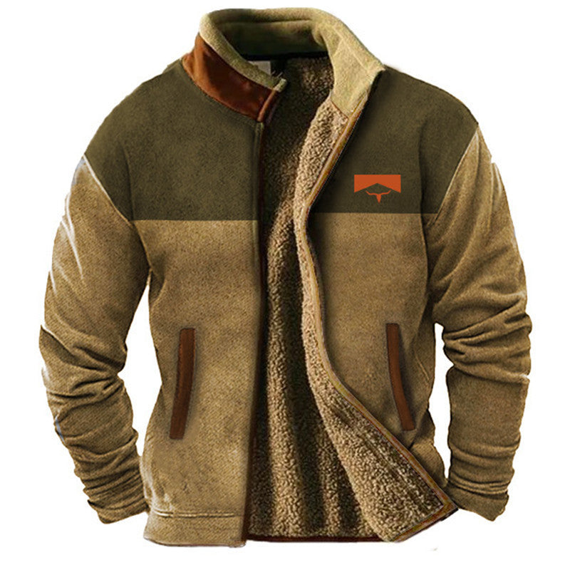 Veste Vintage avec Fermeture Éclair