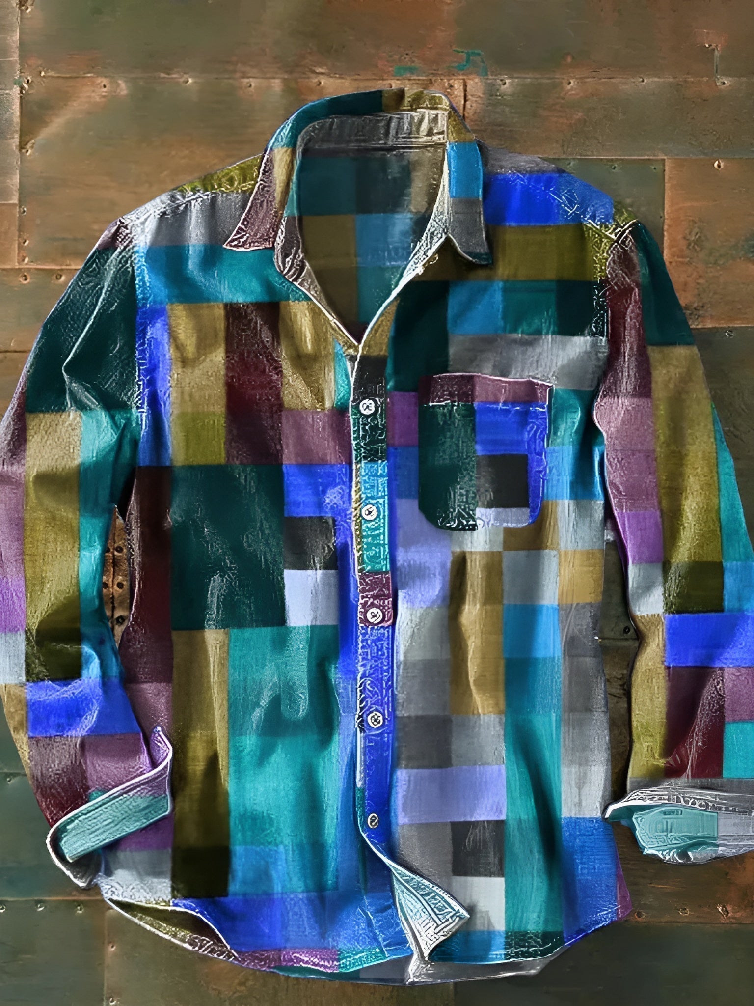 Sietse™ | Chemise Patchwork Premium – Style Unique & Confort Optimal.